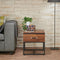 Sara I End Table, Walnut & Sandy Black